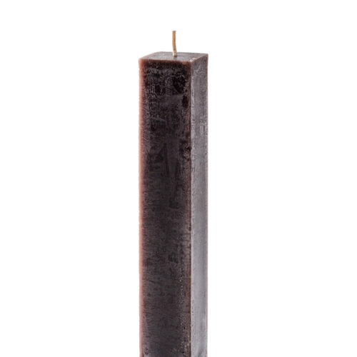 Tamsiai ruda kvadratinė žvakė